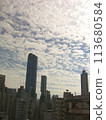 White clouds seen from the city 113680584