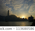 sunset seen from the port 113680586
