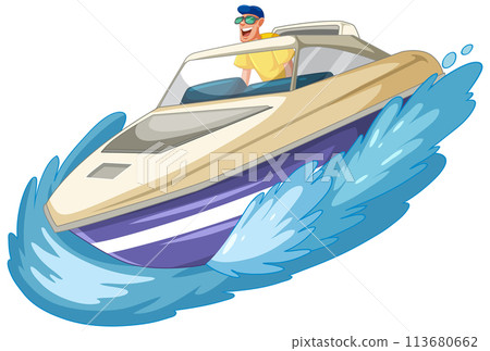 Speedboat Adventure on the Waves Speedboat Adventure on the Waves 113680662