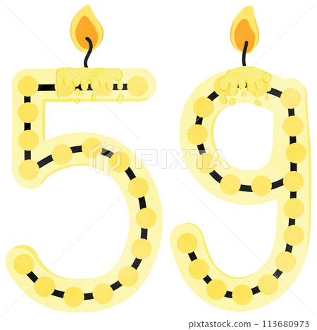 59th Birthday candle number, age, anniversary, burning candle number 59th Birthday candle number, age, anniversary, burning candle number 113680973