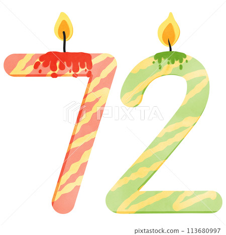 72nd Birthday candle number, age, anniversary, burning candle number 72nd Birthday candle number, age, anniversary, burning candle number 113680997