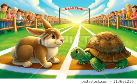 兔子和烏龜的起跑 兔子和烏龜的起跑 113681236