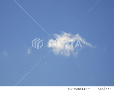 One cloud over the blue sky 113681538