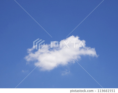One cloud over the blue sky 113681551