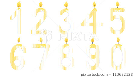 Birthday candle number, age, anniversary, candle, burning candle number pattern 113682128