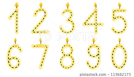 Birthday candle number, age, anniversary, candle, burning candle number pattern Birthday candle number, age, anniversary, candle, burning candle number pattern 113682173
