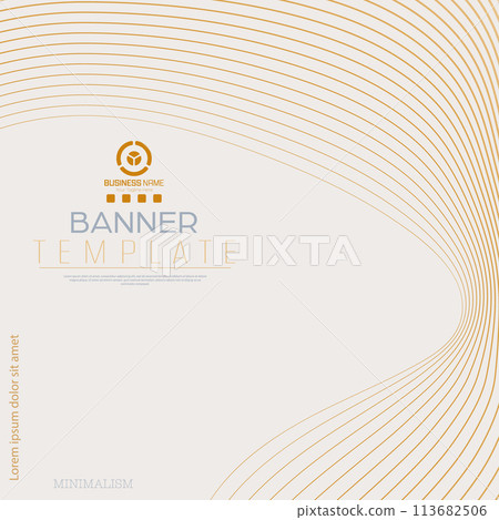 Symmetrical linear composition. Template for modern posters, posters, covers, postcards, business cards. Minimalist style for creative ideas and creative design 113682506