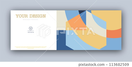Abstract geometric mosaic. The idea for the design of title pages, covers, books, brochures, leaflets, posters, booklets. Template for interior and decoration ideas. Abstract geometric mosaic. The idea for the design of title pages, covers, books, brochures, leaflets, posters, booklets. Template for interior and decoration ideas. 113682509