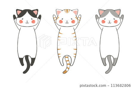 A collection of cheering cats 113682806