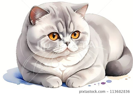 British Shorthair sitting 113682836