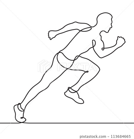 Athlete on a treadmill Athlete on a treadmill 113684665