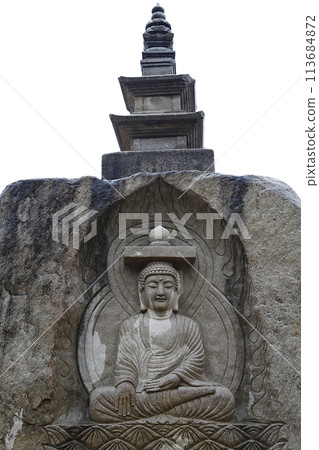 buddha statue in the temple buddha statue in the temple 113684872