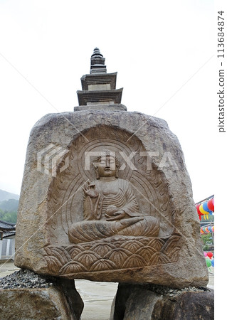 buddha statue in the temple buddha statue in the temple 113684874