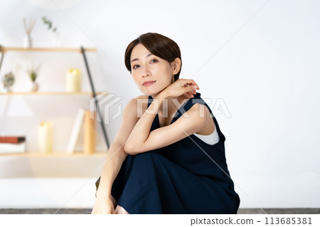 女性美容休閒前散景 113685381