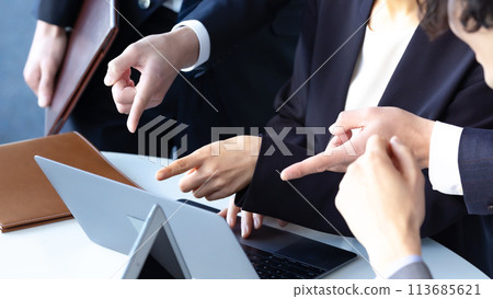 Business teamwork at hand 113685621