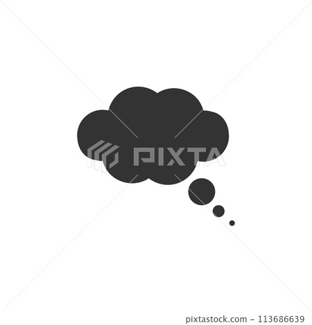 Thought bubble icon flat 113686639