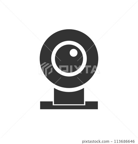 Web camera icon flat 113686646