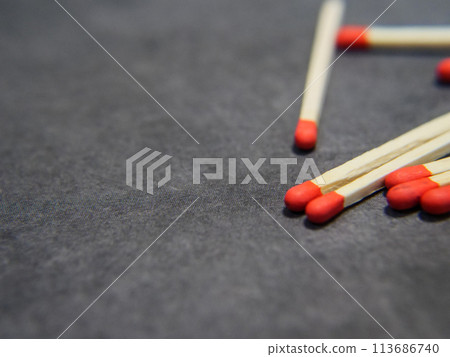 Match fire blank text advertising 113686740