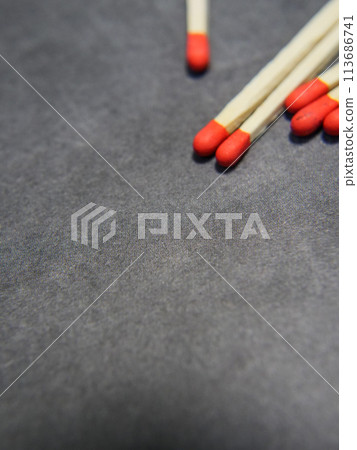 Match fire blank text advertising 113686741