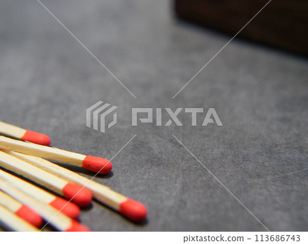Match fire blank text advertising 113686743