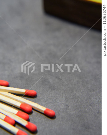 Match fire blank text advertising 113686744