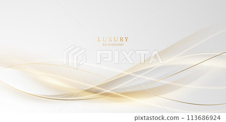 white abstract background with luxury golden lines vector illustration white abstract background with luxury golden lines vector illustration 113686924