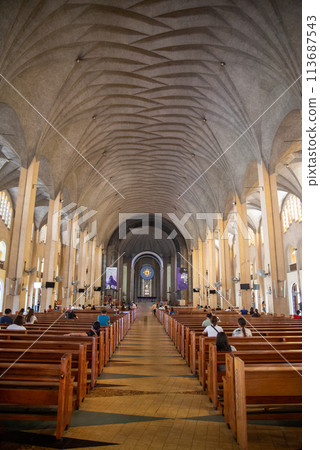 Beautiful scenery of Baclaran Church in Manila, Philippines 113687543