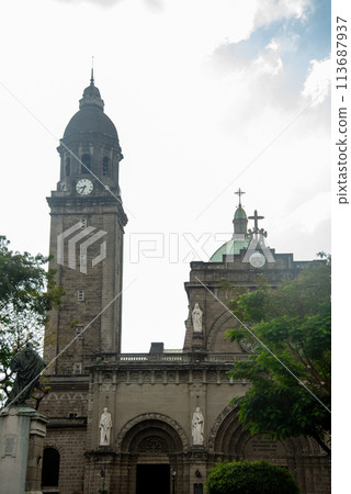 Beautiful view of Manila Cathedral in Manila, Philippines Beautiful view of Manila Cathedral in Manila, Philippines 113687937