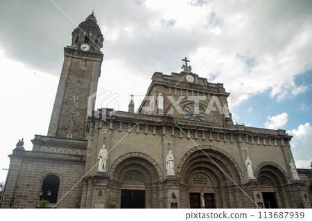 Beautiful view of Manila Cathedral in Manila, Philippines Beautiful view of Manila Cathedral in Manila, Philippines 113687939