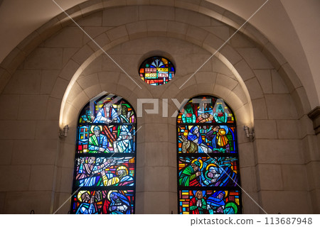 Beautiful view of Manila Cathedral in Manila, Philippines Beautiful view of Manila Cathedral in Manila, Philippines 113687948