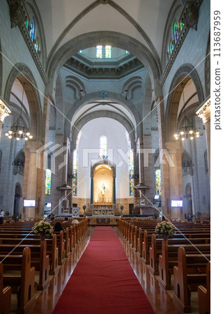 Beautiful view of Manila Cathedral in Manila, Philippines 113687959