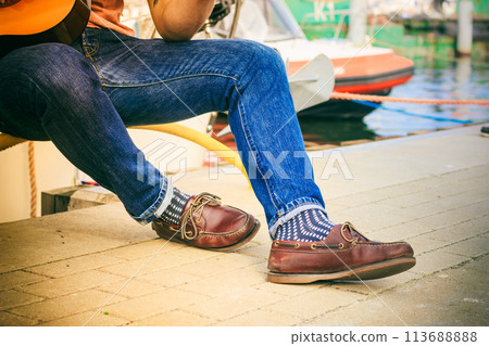 Part body trendy guy outdoor Part body trendy guy outdoor 113688888