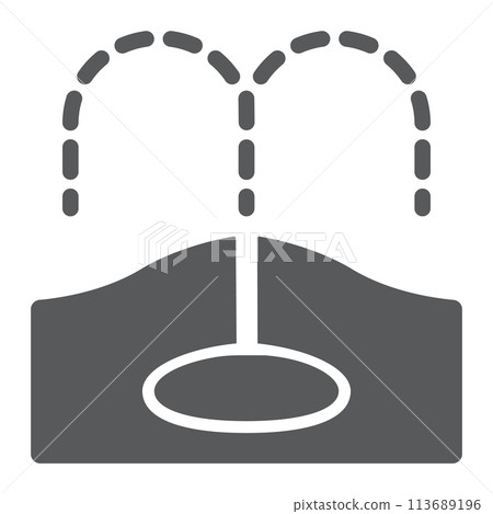 Oilfield glyph icon, fuel and industry, oil production sign, vector graphics, a solid pattern on a white background. 113689196