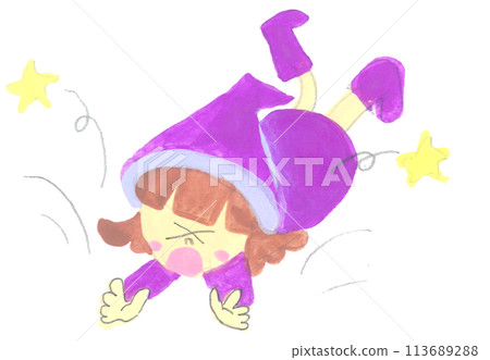 墮落女巫插畫，手繪插畫素材 113689288
