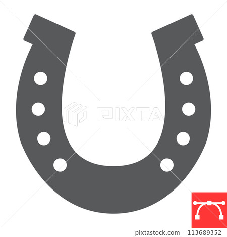 Horseshoe glyph icon 113689352