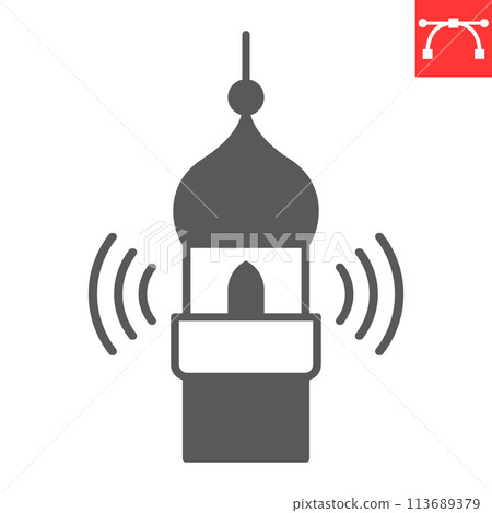 Adhan glyph icon 113689379