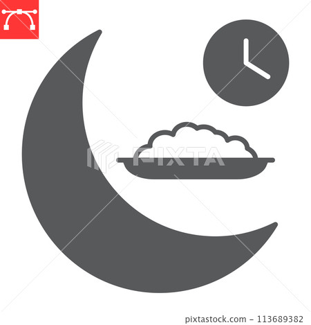 Iftar glyph icon 113689382