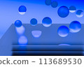 CG Background material of floating glass balls and glass plates CG Background material of floating glass balls and glass plates 113689530