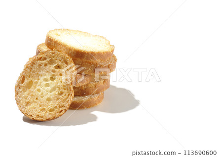 Rusks photographed on a white background Rusks photographed on a white background 113690600