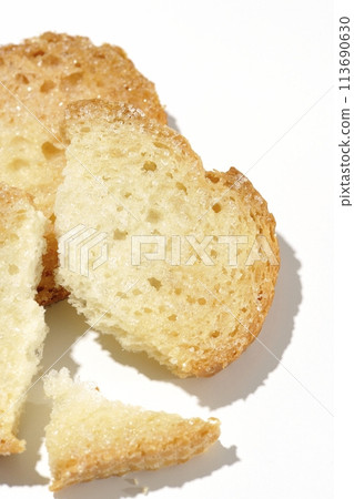 Rusks photographed on a white background Rusks photographed on a white background 113690630