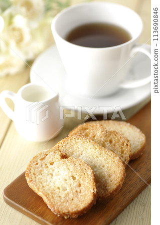 Rusk and tea Rusk and tea 113690846