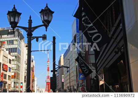 Tokyo Tower as seen from Roppongi Tokyo Tower as seen from Roppongi 113690972