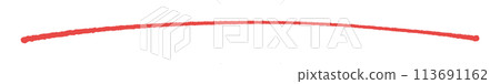 Handwritten horizontal line - A roughly drawn single red underline - Simple and stylish design material 113691162
