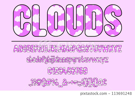 Dreamy Cloud Color Font Set Dreamy Cloud Color Font Set 113691248