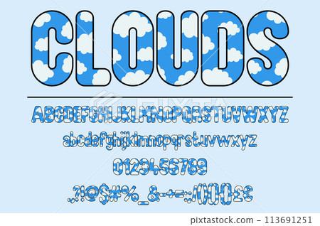 Dreamy Cloud Color Font Set 113691251