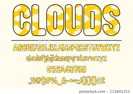 Dreamy Cloud Color Font Set Dreamy Cloud Color Font Set 113691253