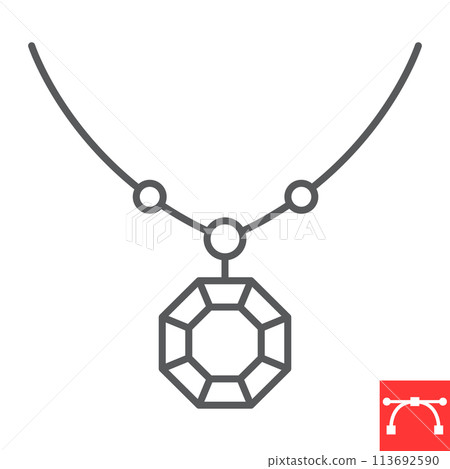 Pendant line icon 113692590