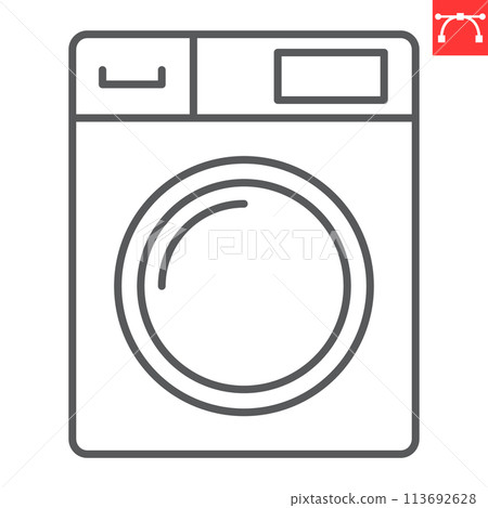 Washing machine line icon Washing machine line icon 113692628