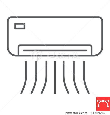 Air conditioner line icon Air conditioner line icon 113692629