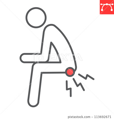Hemorrhoids line icon 113692671